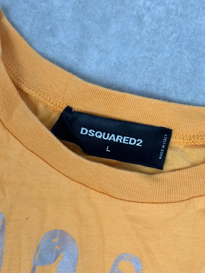 SS2017 Dsquared2 Safety Pin Orange Vitamin T-Shirt hfvBwEo 6