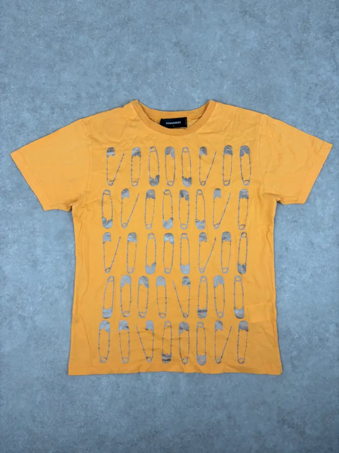 SS2017 Dsquared2 Safety Pin Orange Vitamin T-Shirt hfvBwEo 0