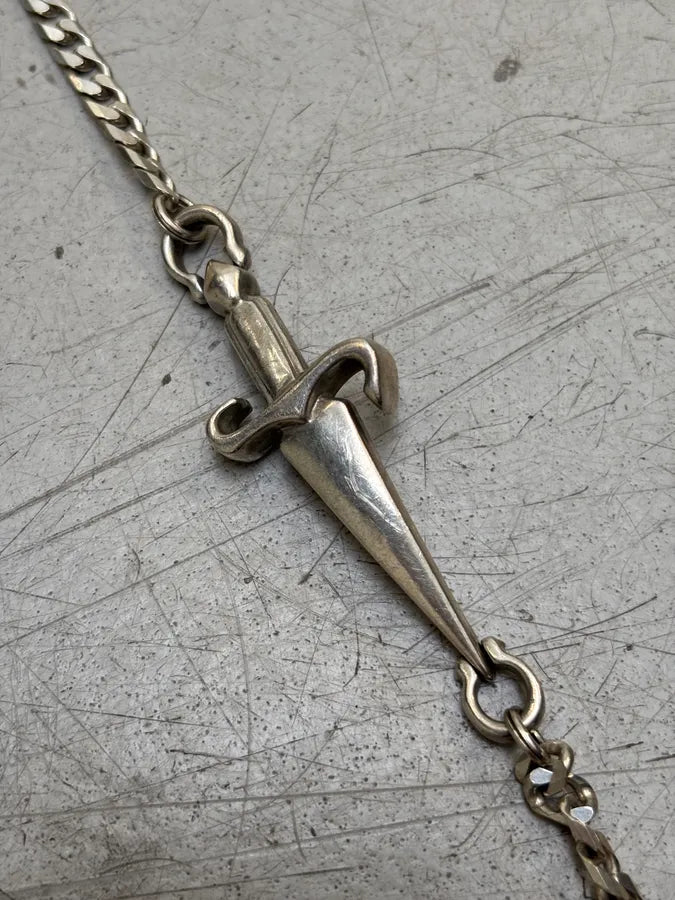 Bracelet Cesare Paciotti Dagger Silver Tone Vintage Archive lZgoCdq 4