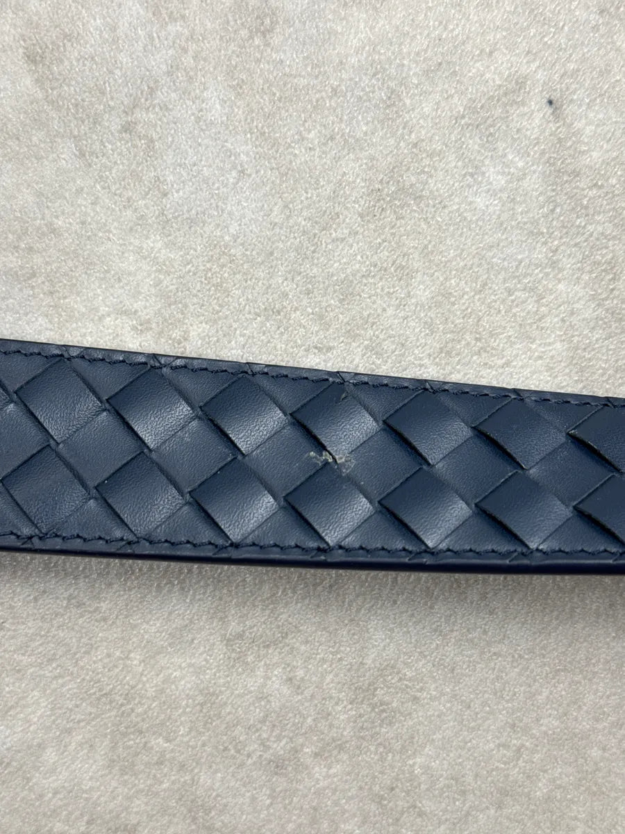 Bottega Veneta Navy Woven Leather Signature Belt brtqIvUh 8