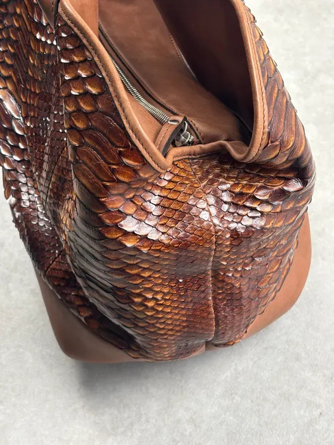 Brunello Cucinelli Brown Python Tote Bag IPGskNj 12
