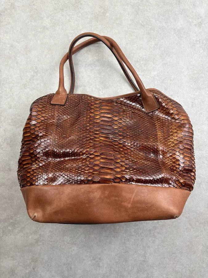 Brunello Cucinelli Brown Python Tote Bag IPGskNj 14