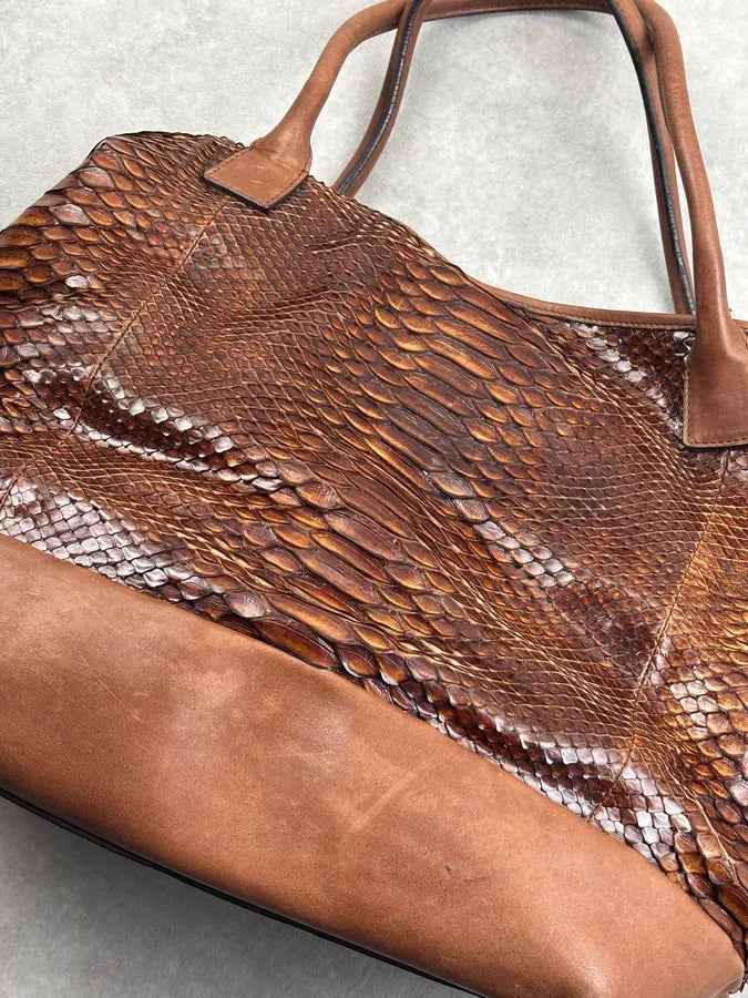 Brunello Cucinelli Brown Python Tote Bag IPGskNj 17