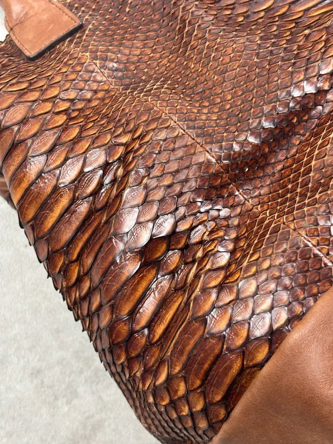 Brunello Cucinelli Brown Python Tote Bag IPGskNj 18