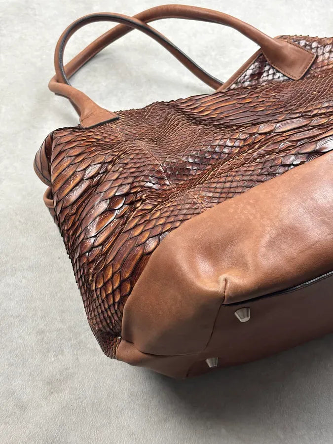 Brunello Cucinelli Brown Python Tote Bag IPGskNj 19
