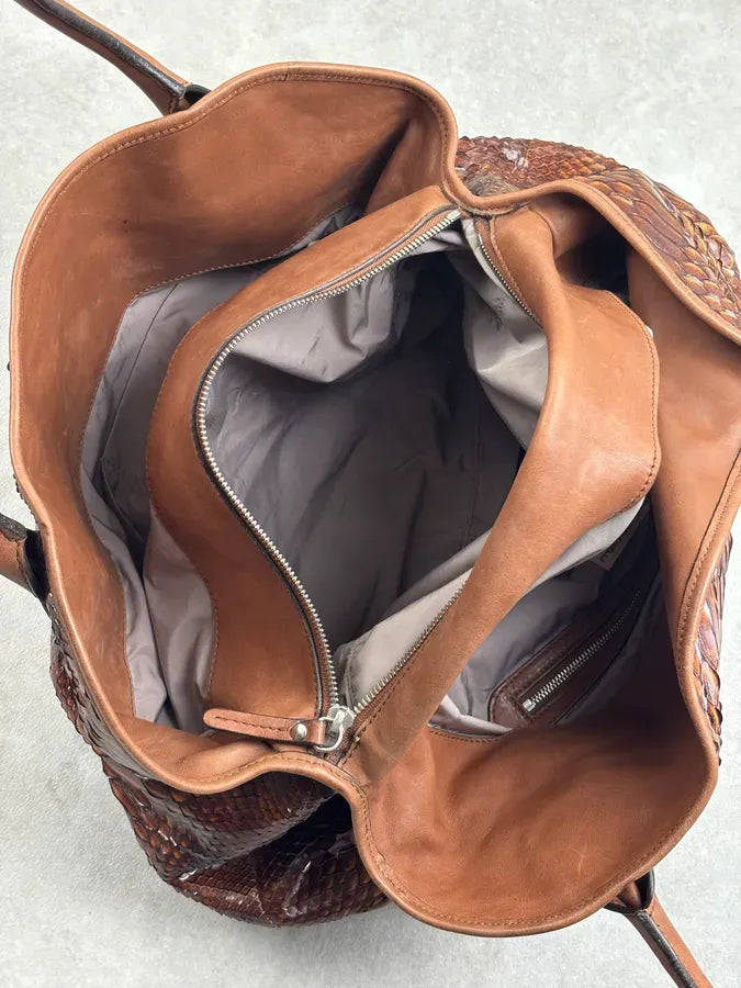 Brunello Cucinelli Brown Python Tote Bag IPGskNj 22