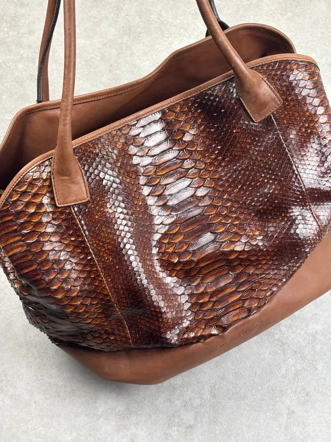 Brunello Cucinelli Brown Python Tote Bag IPGskNj 4