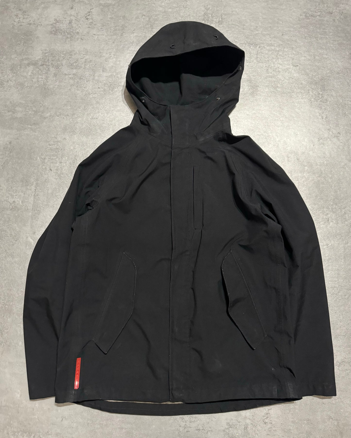 2000s Prada Light Black Nylon Linea Rossa Tactical Jacket  (M) - 1