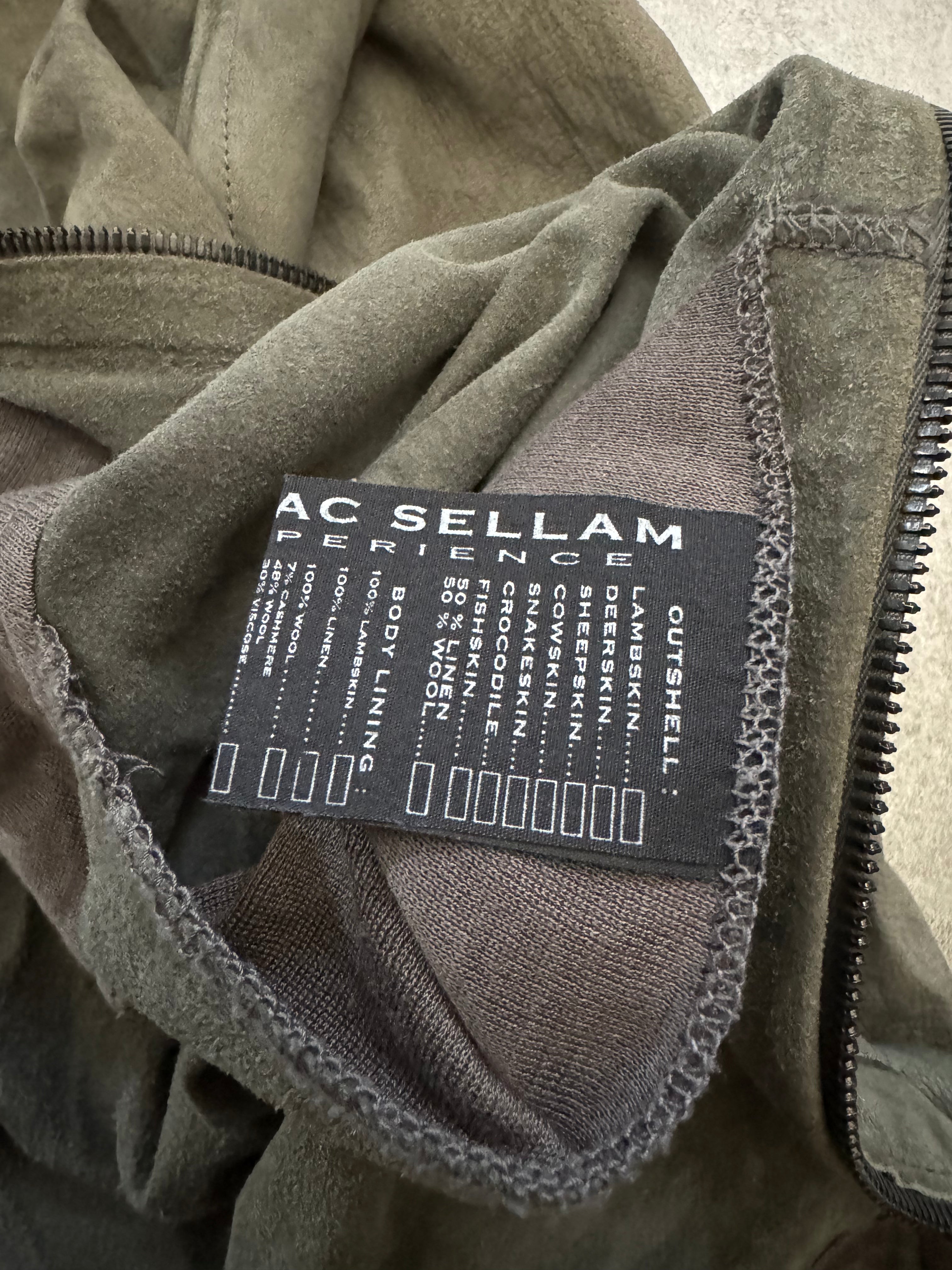 Isaac Sellam Experience Green Leather Specialist Avant Garde Jacket (XL) - 8