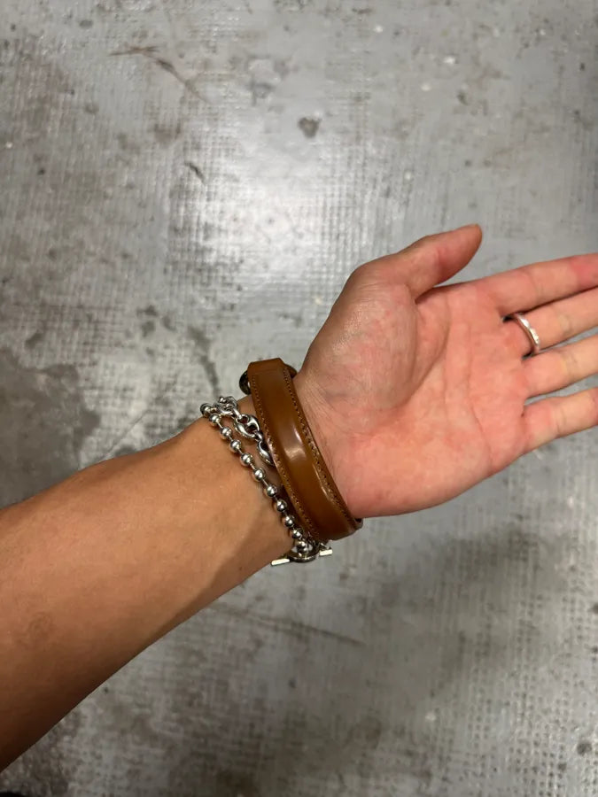 Burberry Anchor Chain Brown Leather Bracelet hGsrhcd 1