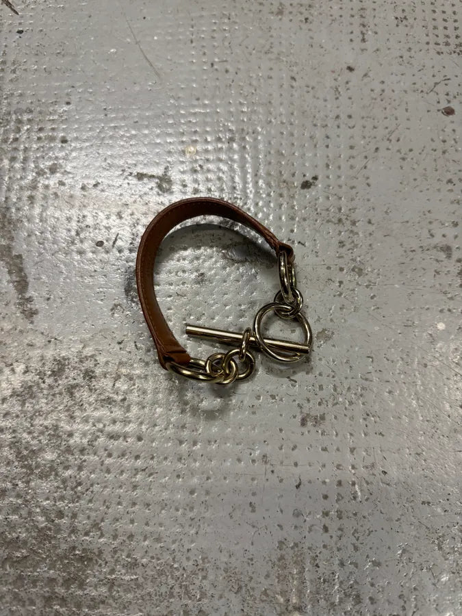 Burberry Anchor Chain Brown Leather Bracelet hGsrhcd 3