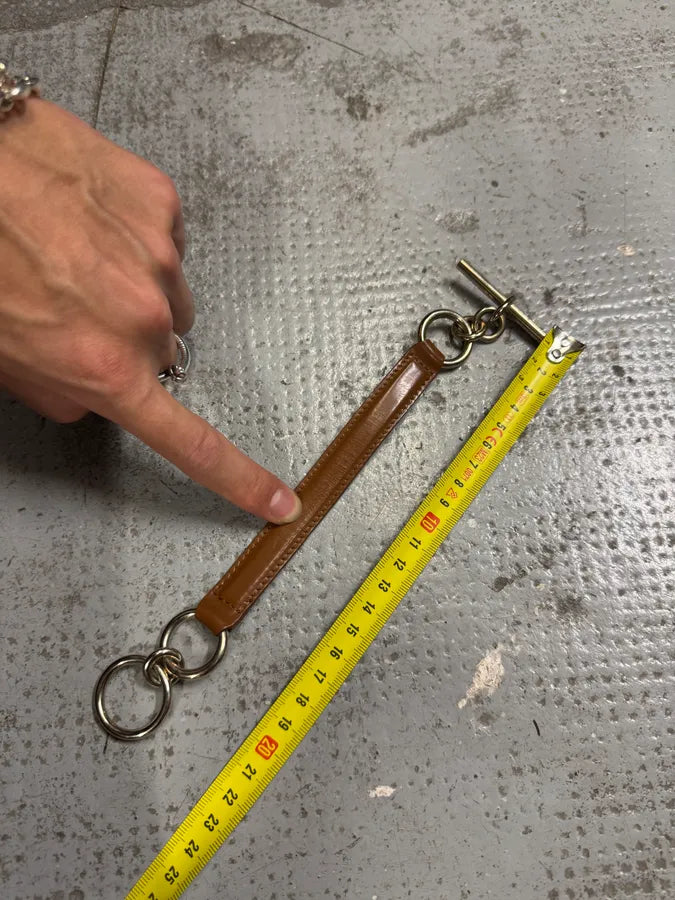 Burberry Anchor Chain Brown Leather Bracelet hGsrhcd 4