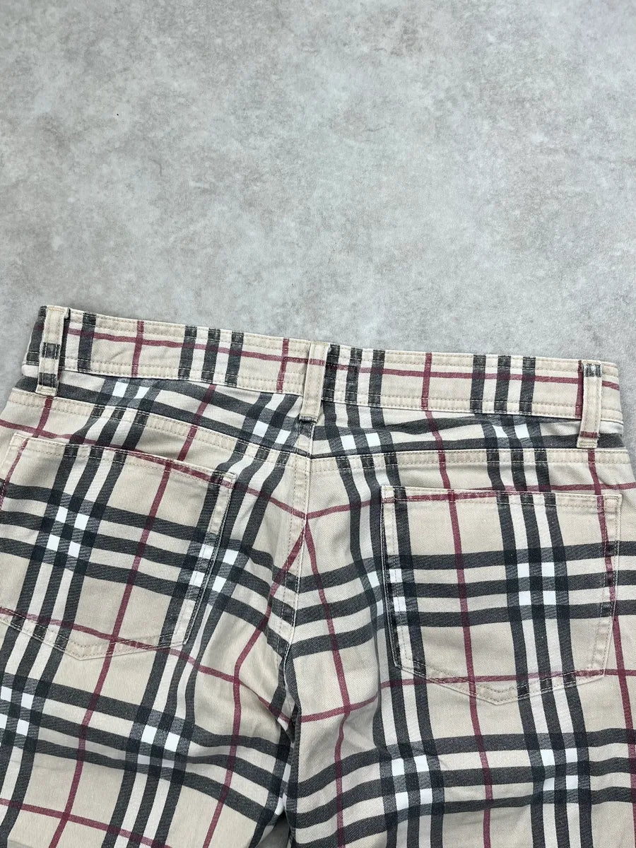 Burberry Beige Tartan Checkered Pants uwWOgRo 6