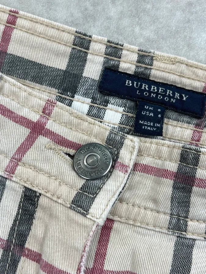 Burberry Beige Tartan Checkered Pants uwWOgRo 8