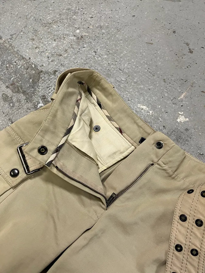 Burberry Beige Multi Pockets Belted Cargo Pants usUJxMV 9