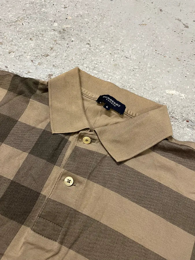 Burberry Beige Tartan Polo Shirt QWZmtNI 3