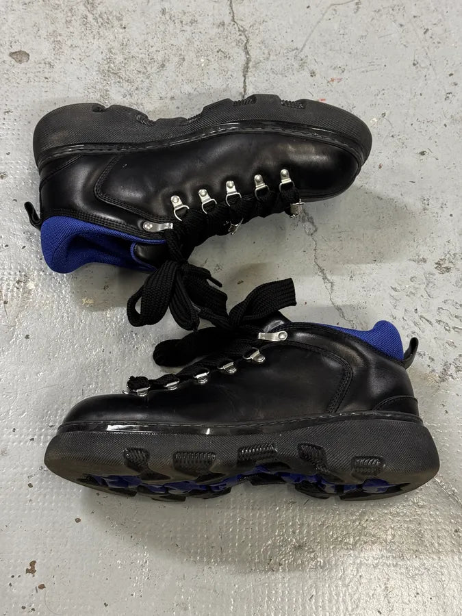 Burberry Black & Blue Leather Treck Low Hiking Boots siAPuQY 4