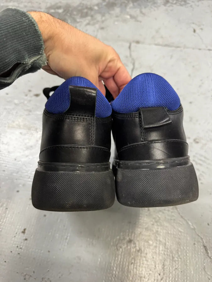 Burberry Black & Blue Leather Treck Low Hiking Boots siAPuQY 7