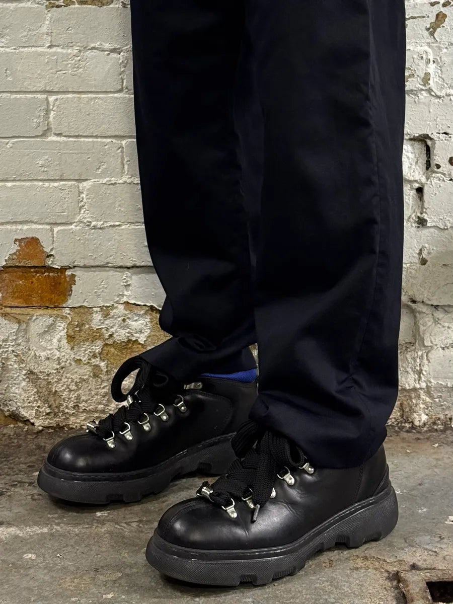 Burberry Black & Blue Leather Treck Low Hiking Boots siAPuQY 2