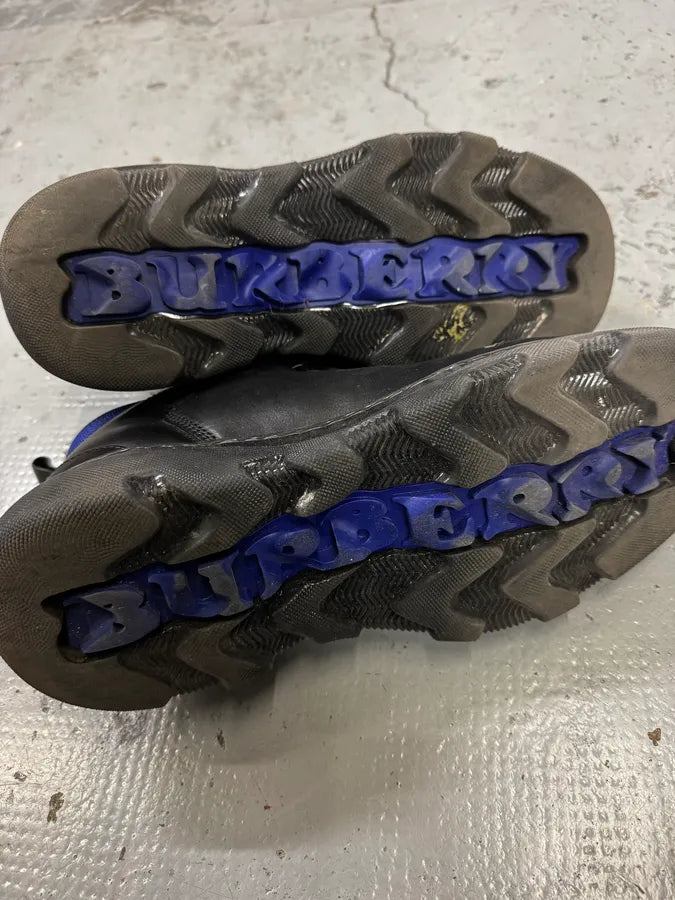 Burberry Black & Blue Leather Treck Low Hiking Boots siAPuQY 9