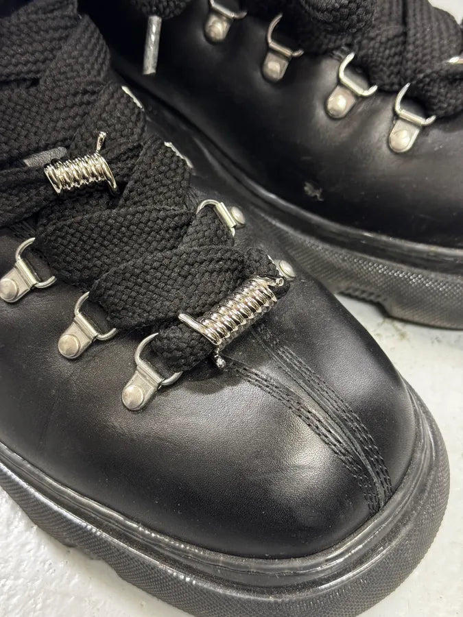 Burberry Black & Blue Leather Treck Low Hiking Boots siAPuQY 6