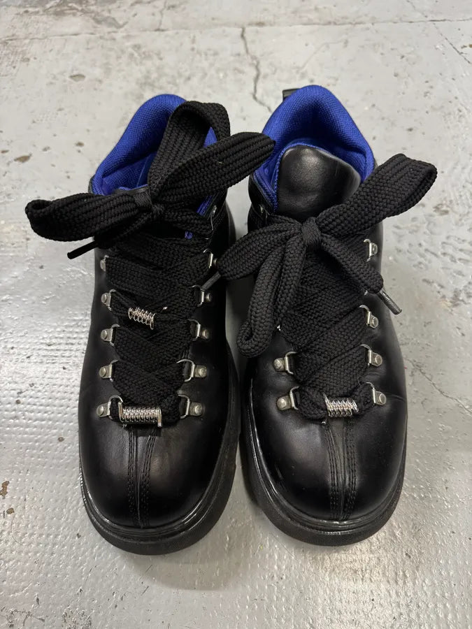 Burberry Black & Blue Leather Treck Low Hiking Boots siAPuQY 3
