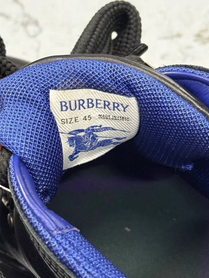 Burberry Black & Blue Leather Treck Low Hiking Boots siAPuQY 10