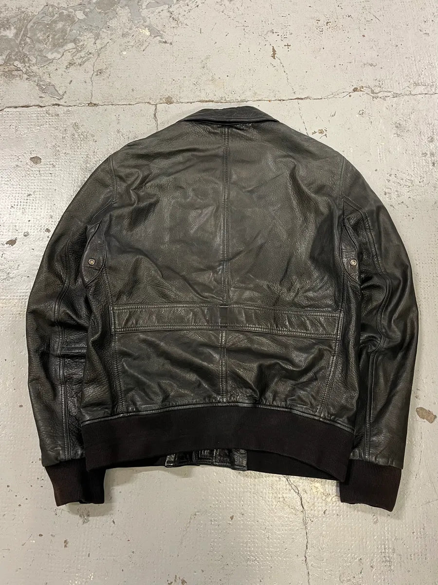 Burberry Black Cargo Pocket Black Premium Leather Jacket OsDDKvr 6