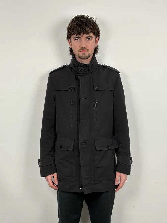 Burberry Black Classy Long Windbreaker Jacket PxRbWeU 1