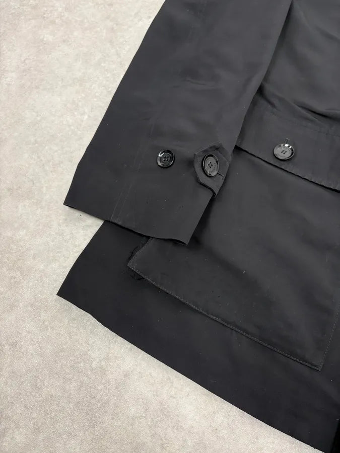 Burberry Black Classy Long Windbreaker Jacket PxRbWeU 7