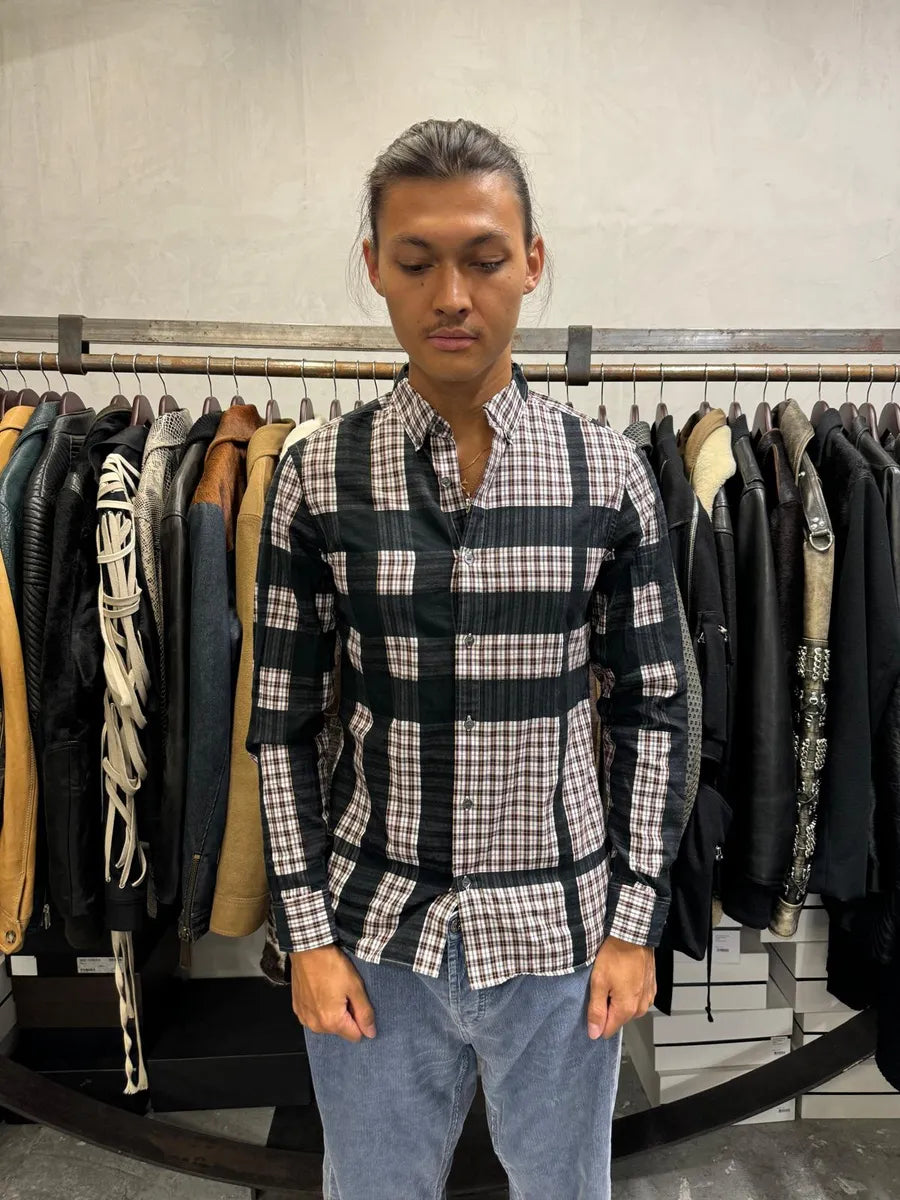 Burberry Black Lined Checkered Shirt NIevzUN 1