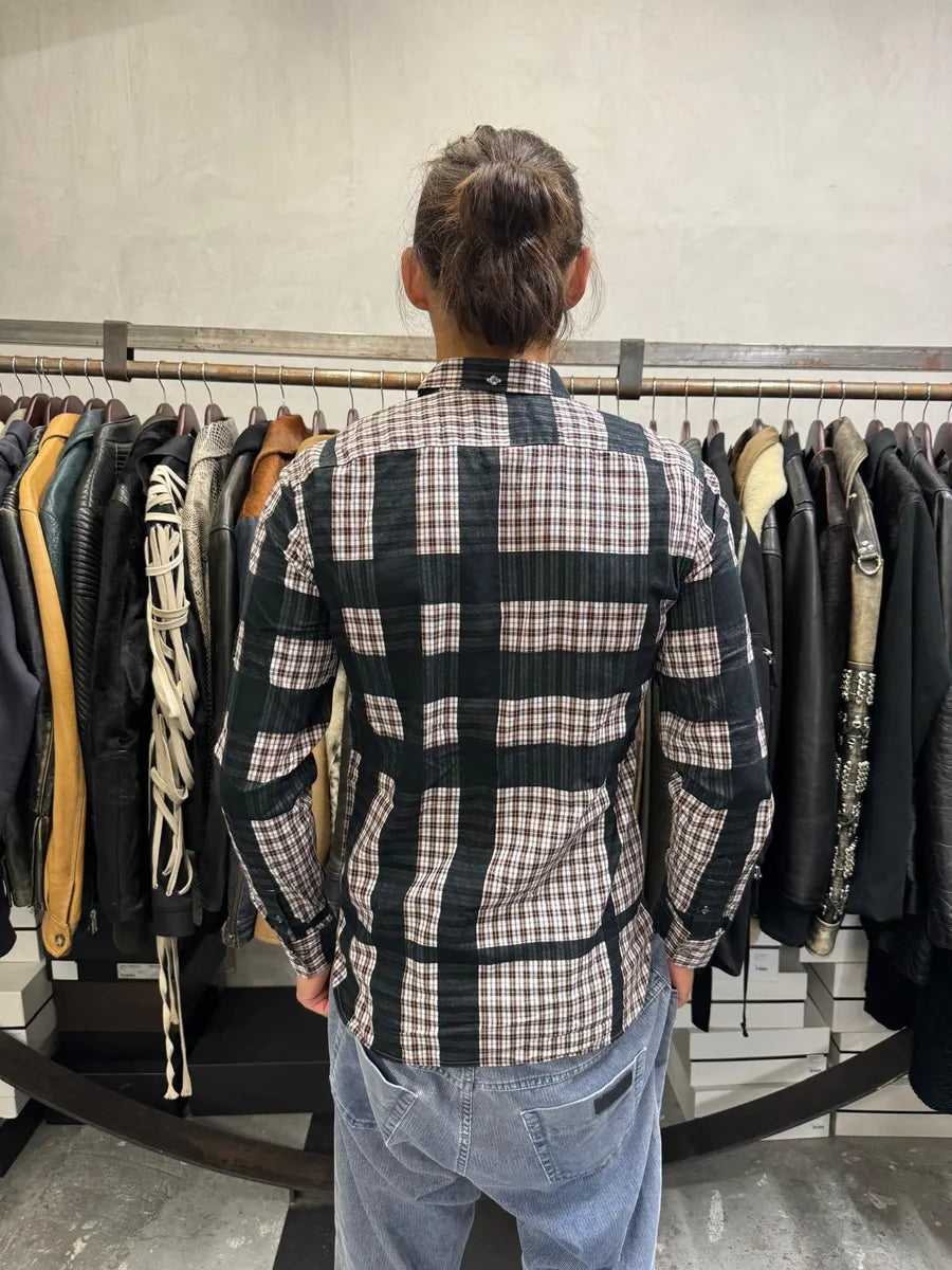 Burberry Black Lined Checkered Shirt NIevzUN 2