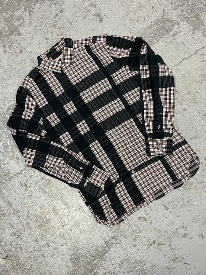 Burberry Black Lined Checkered Shirt NIevzUN 4