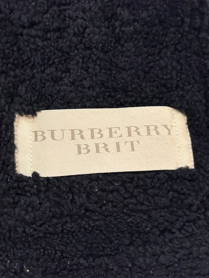 Burberry Black Shearling Pure Leather Jacket BjKSiRY 10