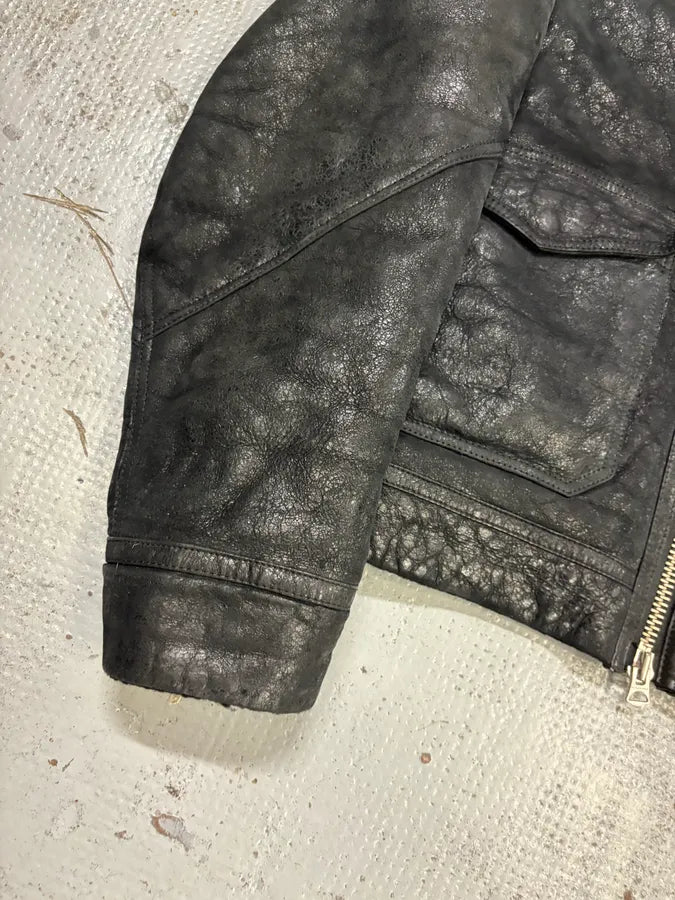 Burberry Black Shearling Pure Leather Jacket BjKSiRY 7