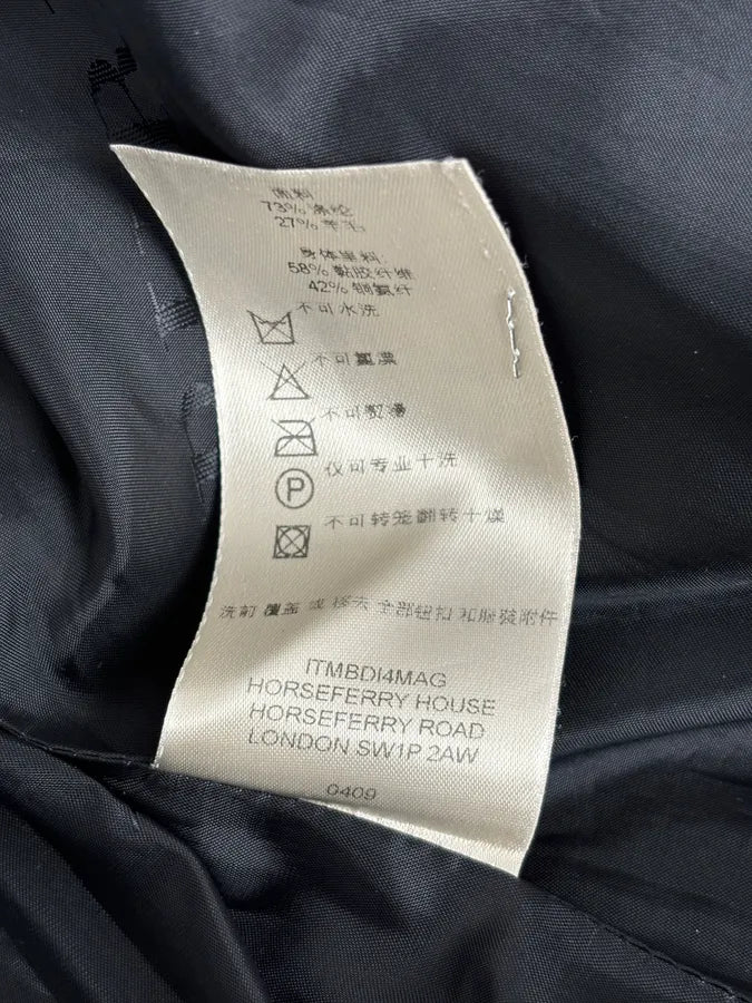 FW2009 Burberry Prorsum Black Wool Tonal Check Trench Coat gbcdpzc 11