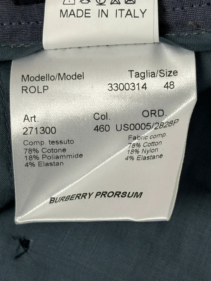 Burberry Blue Cotton Chino Pants voTfZYR 11