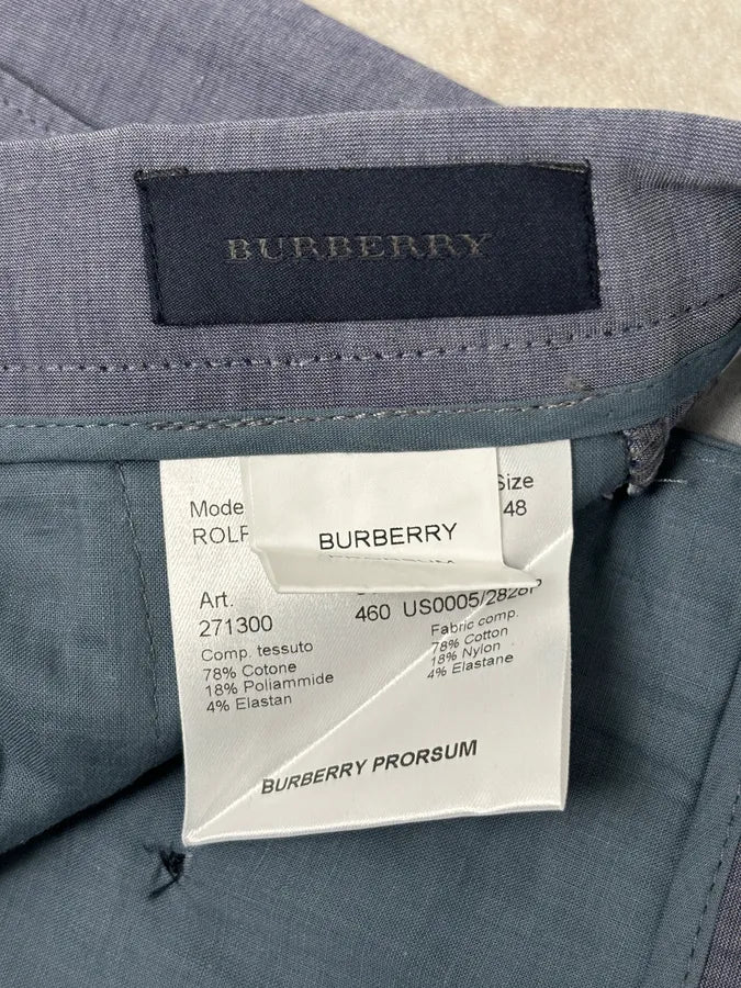 Burberry Blue Cotton Chino Pants voTfZYR 10