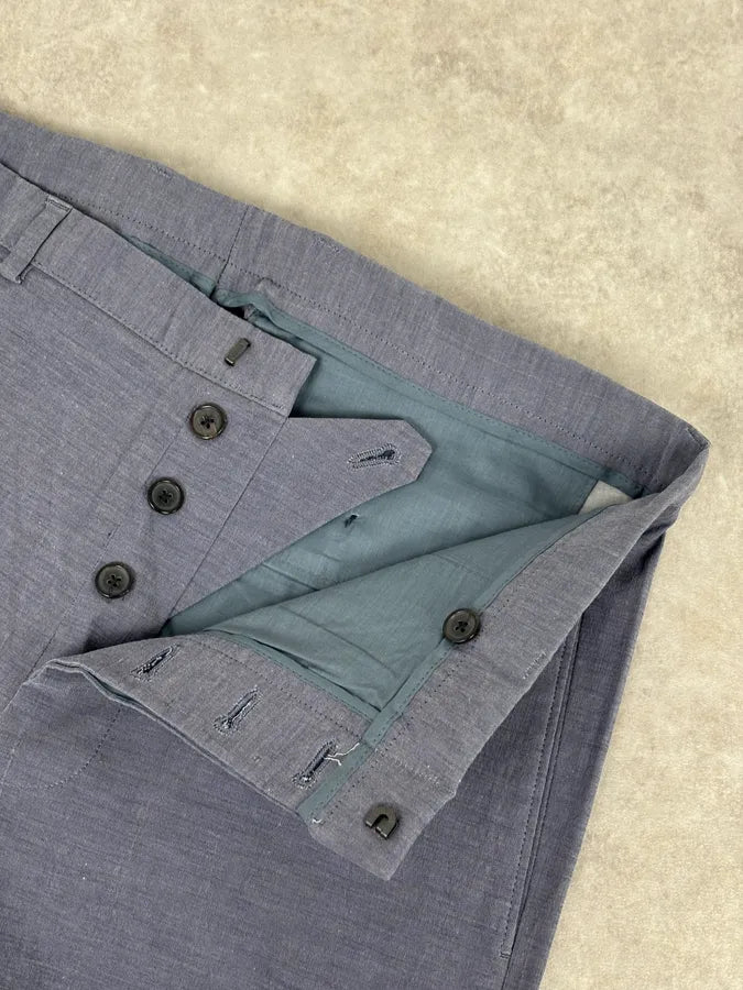 Burberry Blue Cotton Chino Pants voTfZYR 8