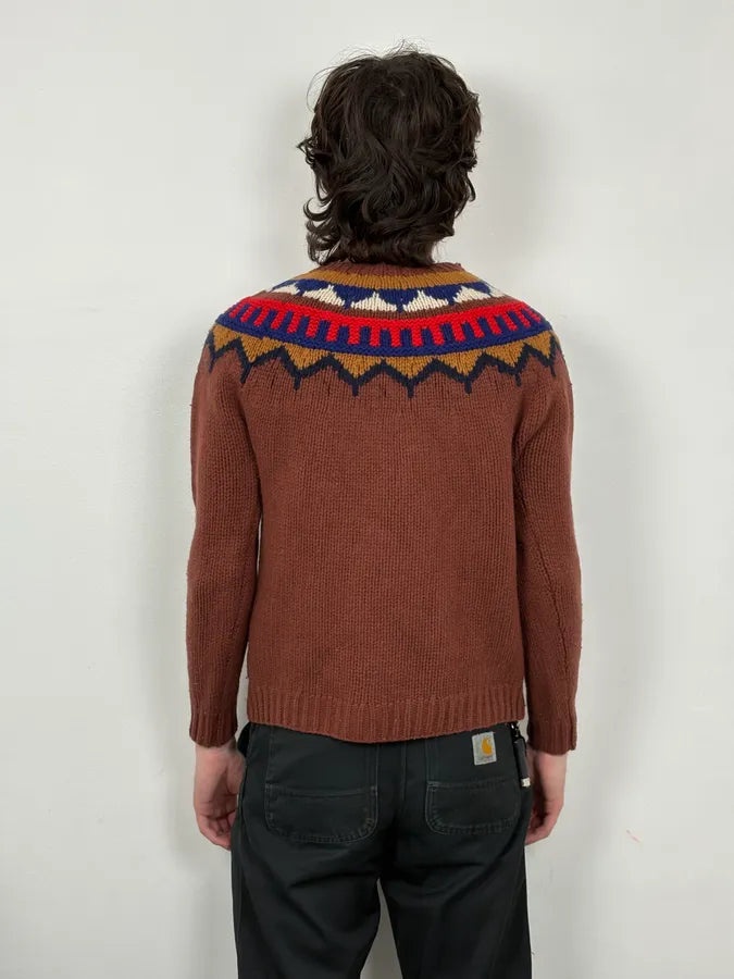 Burberry Brown Wool Fair Isle Crewneck Sweater YpdNeSa 2