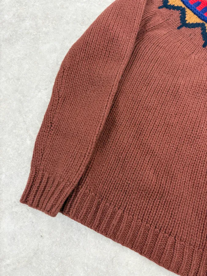 Burberry Brown Wool Fair Isle Crewneck Sweater YpdNeSa 6