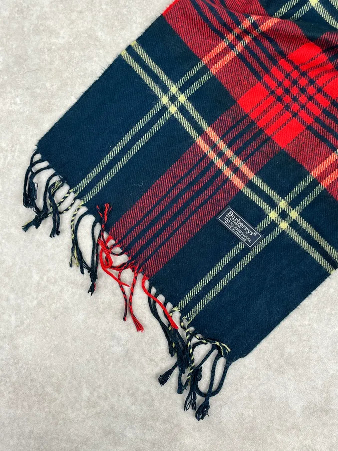 Burberry Green & Tartan Wool Scarf sTuwLPp 3