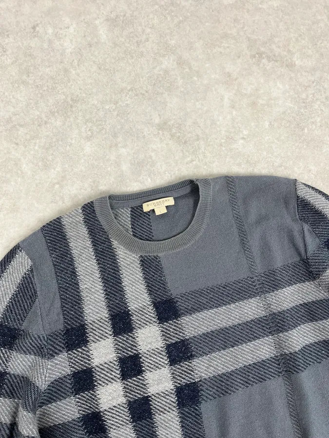 Burberry Grey Signature Tartan Sweater bFYmNVP 4