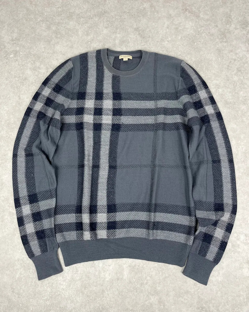 Burberry Grey Signature Tartan Sweater bFYmNVP 0