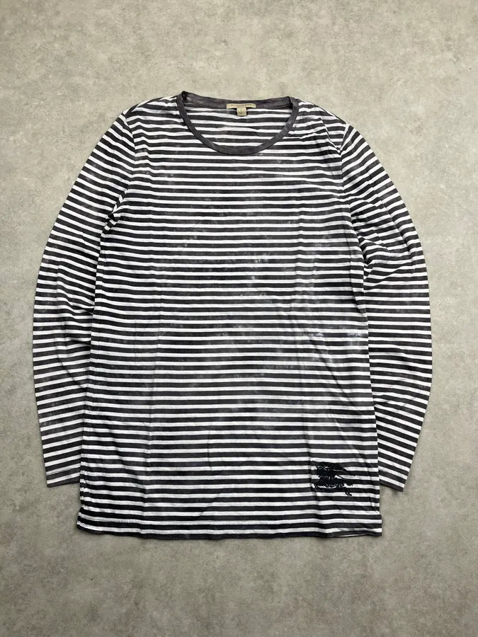 Burberry Grey White Striped Mariniere Longsleeve JPaNHSG 1