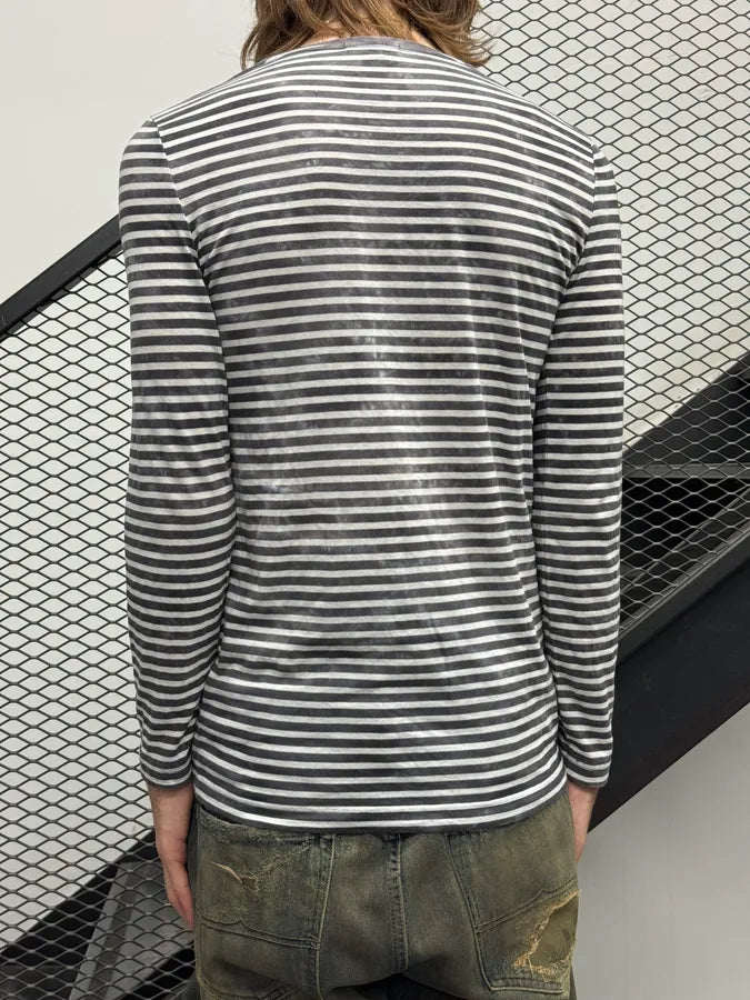 Burberry Grey White Striped Mariniere Longsleeve JPaNHSG 2