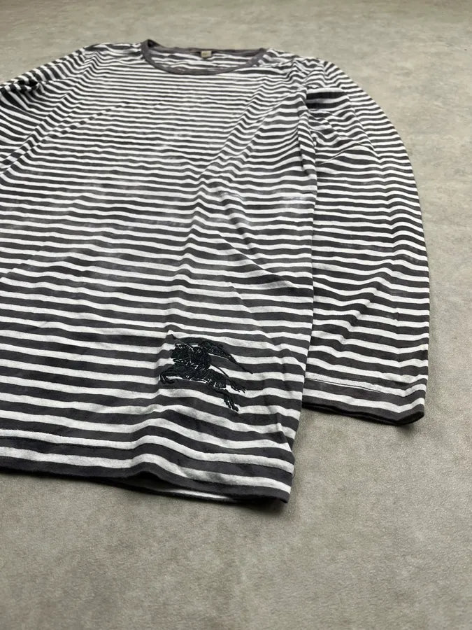 Burberry Grey White Striped Mariniere Longsleeve JPaNHSG 5