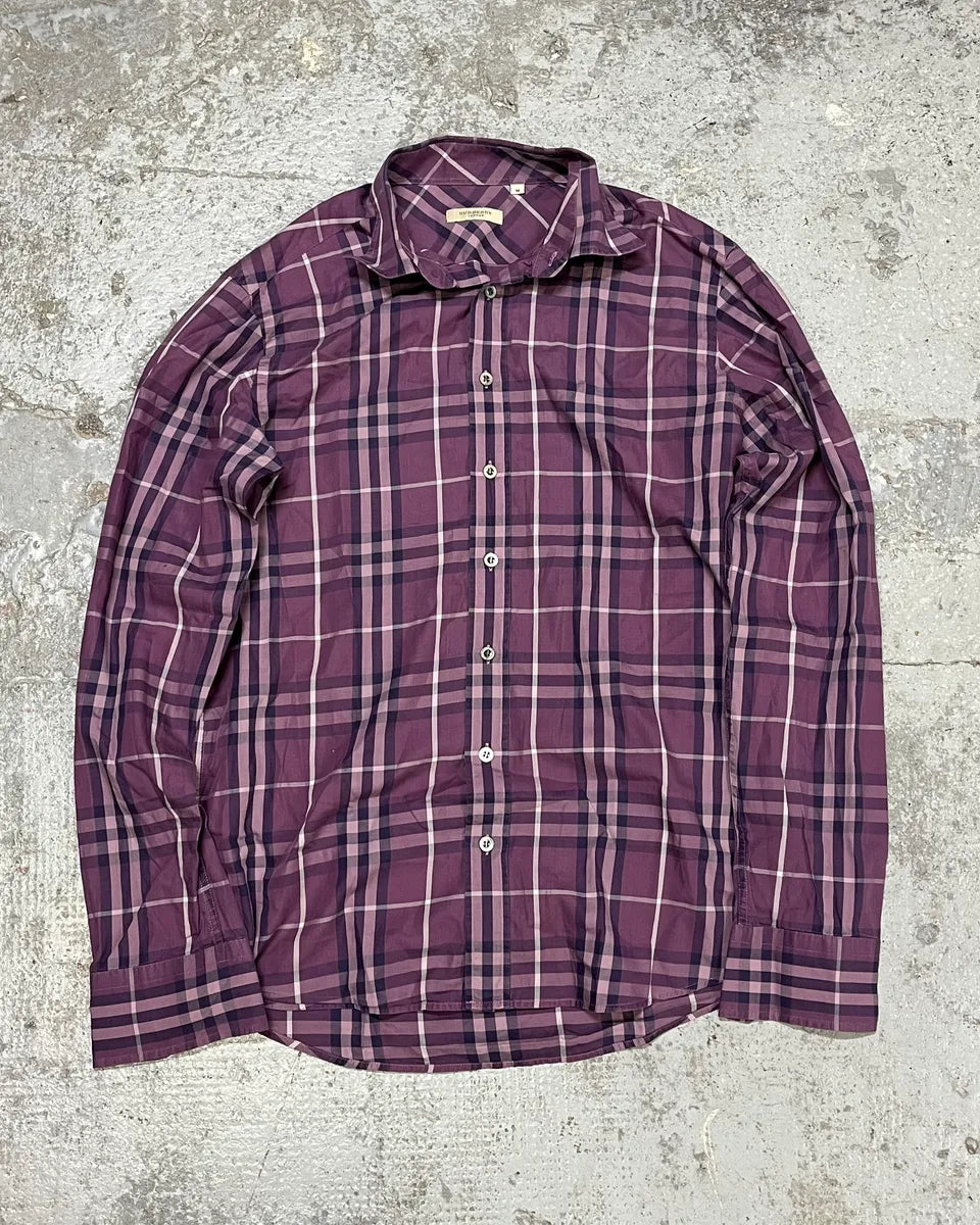 Burberry London Purple Tartan Shirt kGIZYuh 0