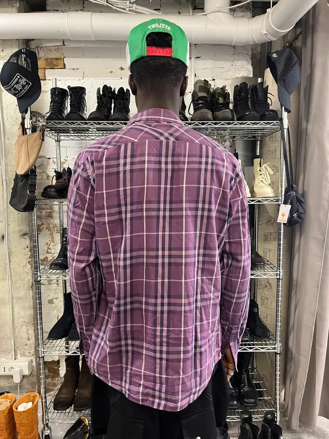 Burberry London Purple Tartan Shirt kGIZYuh 2