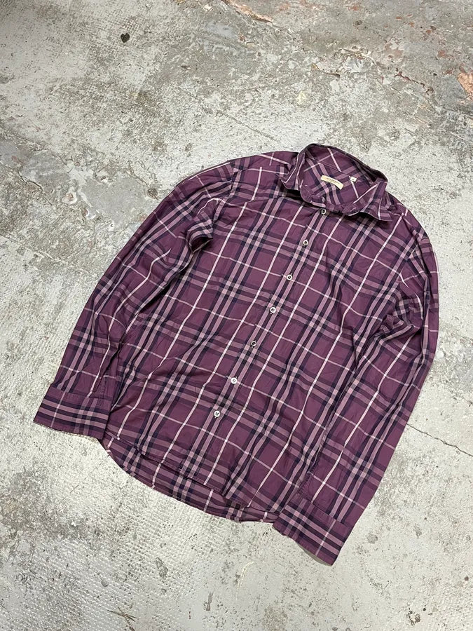 Burberry London Purple Tartan Shirt kGIZYuh 3